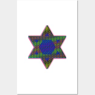 Star of David Psychedelic Posters and Art